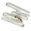 Pair of Austrian 1960's Clear Glass "Ice Block" Wall Sconces; by J.T. Kalmar