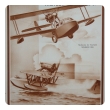 set of 3 french 1930's sepia tone lithographs of airplanes