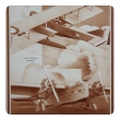 set of 3 french 1930's sepia tone lithographs of airplanes