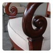 pair of french restauration mahogany armchairs