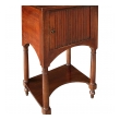  french provincial faux grained square cupboard/end-table with tambour door