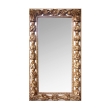  large-scaled and deeply-carved continental baroque style ivory painted and parcel-gilt rectangular mirror