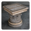 american neoclassical style gray painted and faux bois corinthian column capital plinth or side table