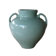 a large-scaled american pottery aqua-glazed double-handled urn