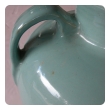 a large-scaled american pottery aqua-glazed double-handled urn