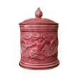 a rare austrian art nouveau rose glazed majolica covered jar by Bernard Bloch