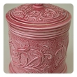 a rare austrian art nouveau rose glazed majolica covered jar by bernard bloch