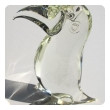 a delightful italian 1960's clear art-glass sculpture of a toucan