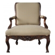 a curvaceous danish rococo style carved walnut open armchair