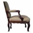 a curvaceous danish rococo style carved walnut open armchair