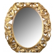 a well-carved italian baroque style oval gilt-wood mirror