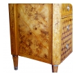 handsome swedish gustavian alder root parquetry 3-drawer chest