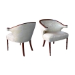 a shapely pair of english regency-inspired mahogany salon Chairss
