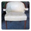 shapely pair of english regency-inspired mahogany salon chairs
