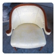 shapely pair of english regency-inspired mahogany salon chairs