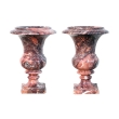 an elegant pair of french campagna urns of opera-fantastico marble