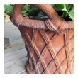 unique and large-scaled english terracotta basket weave double-handled garden urn