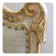 french regence style ivory painted and parcel-gilt open arm chair