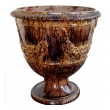 a handsome french brown-glazed anduze pot