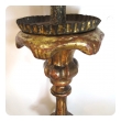 boldly-scaled italian baroque carved giltwood candlestick