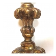 boldly-scaled italian baroque carved giltwood candlestick