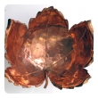 a beautifully rendered american hand-wrought copper maple leaf-form bowl by alfredo sciarrotta b. 1907 d. 1985; stamped: 'sciarrotta hand made, newport ri'