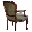elegant and well-carved set of 4 french louis xv style walnut open arm chairs