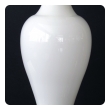 an elegant french 1960's white opaline baluster-form glass lamp