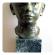 a beautifully rendered american 1940's bronze bust of a young boy on marble plinth; signed 'JG Kendall 1945' (Gorham Co. Foundry)