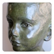 a beautifully rendered american 1940's bronze bust of a young boy on marble plinth; signed 'JG Kendall 1945' (Gorham Co. Foundry)