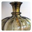 a thickly-modeled murano mid-century smoky bullicante glass lamp; foil label 'made in italy, murano'