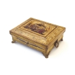 an elegant english regency yellow-lacquered chinoiserie jewelry box