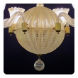 a good quality mid-century murano 6-light spheroid chandelier by Dino Martens (1894-1970)