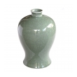 an elegantly-shaped chinese celadon crackle-glazed mei ping (plum) vase