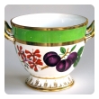 a good quality paris porcelain polychromed double-handled cache pot/jardiniere