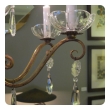 an elegant french 1940's gilt metal 6-light chandelier with crystal pendants