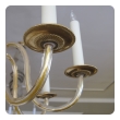 a shapely murano 1950's pale gold glass 8-light chandelier