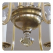 a shapely murano 1950's pale gold glass 8-light chandelier