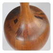 a large-scaled and well-executed french mid-century laminated and turned wooden urn