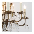  elegant italian 1960's hollywood regency 8-light gilt-tole chandelier