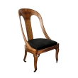 a handsome french charles x burl-birch spoon-back chair