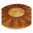 a finely crafted swedish art deco circular table with well-figured flame mahogany and satin birchwood