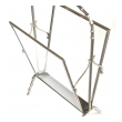 a chic and stylish french maison bagues 1940's chrome and glass faux bamboo magazine rack