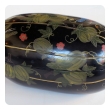 a delightful japanese black lacquered gourd-form box