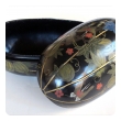 a delightful japanese black lacquered gourd-form box