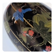 a delightful japanese black lacquered gourd-form box