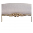 an elegant and well-carved french louis xv style ivory painted and silver-gilt bench