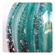 a luminous murano mid-century teal art glass silver aventurine lamp by barovier & toso