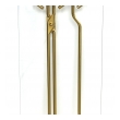 a stylish french 1960's gilt-metal and glass fire tool set in the manner of jacques adnet