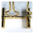 a stylish french 1960's gilt-metal and glass fire tool set in the manner of jacques adnet